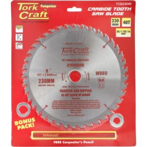 TorkCraft 230mm/30.1.20.16mm/40T TCD Circular Saw Blade