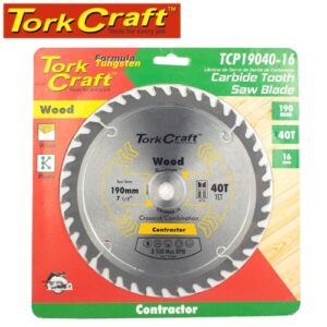 TorkCraft 190mm/16mm/40T TCP Circular Saw Blade