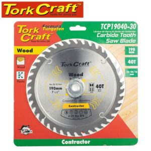 TorkCraft 190mm/30.20.16mm/40T TCP Circular Saw Blade