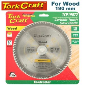 TorkCraft 190mm/30.20.16mm/72T TCP Circular Saw Blade