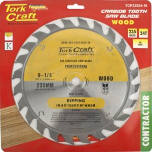 TorkCraft 235mm/16mm/24T TCP Circular Saw Blade