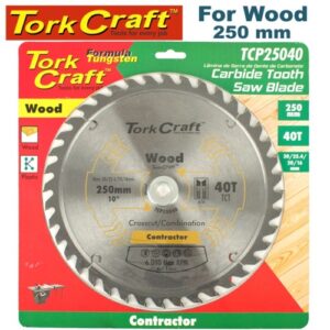 TorkCraft 250mm/30.1.20.16mm/40T TCP Circular Saw Blade (TCP25040)