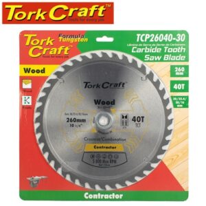 TorkCraft 260mm/30.1.20.16mm/40T TCP Circular Saw Blade
