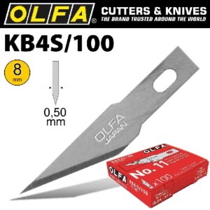 Olfa Precision Art Blade 100 Blades Per Pack 8mm