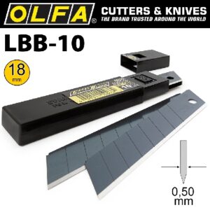 Olfa Blades Excel Black 10/Pk Ultra Sharp 18mm