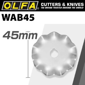 Olfa Blades Rotary Wave Cutter 45mm 1/Pk