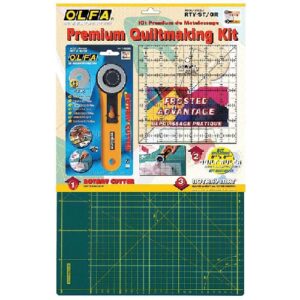 Olfa Quilting Kit With Rotary Cutter & Rule & Mat