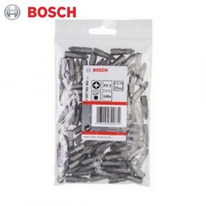 Bosch - 100Pcs Screwdriver Bit Extra Hard - PZ 2, 25mm | 2607001561