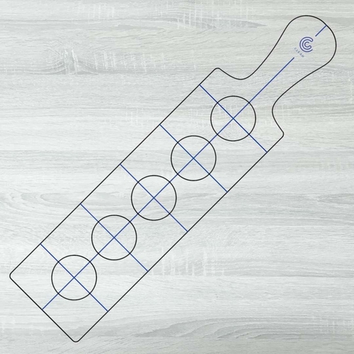 5mm Cast Acrylic Router Templates 5 Glass Flight Board 585x140mm