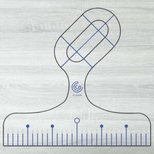 5mm Cast Acrylic Router Templates Angled Oval Handle 300x280mm | CJT024
