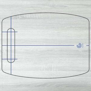 5mm Cast Acrylic Router Templates Flared Rectangular Chopping Board 400x300mm | CJT020