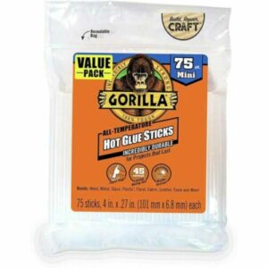 Gorilla Hot Glue Sticks 4 inch Mini 75CT | GHGM75