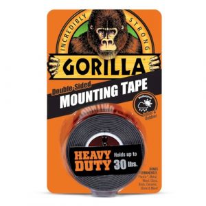 Gorilla Mounting Tape (25.4mm X 1.52m) HD Black 30LBS | GTM2