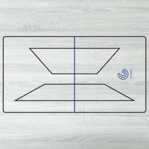 5mm Cast Acrylic Router Templates Polygon Grip Handle 300x160mm | CJT043