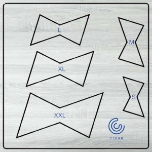 5mm Cast Acrylic Router Templates Slanted Bowtie Inlay Set 195x195mm | CJT052
