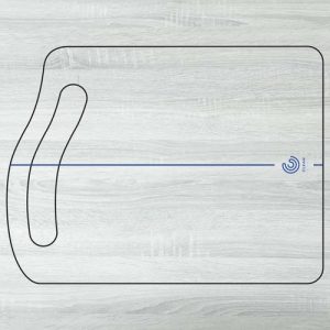 5mm Cast Acrylic Router Templates Wavy Chopping Board 400x300mm | CJT021