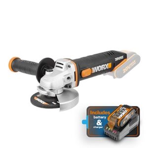 Worx 20V Cordless Angle Grinder 115mm + Battery & Charger | WX800.9-BCSK