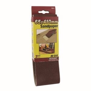 Milescraft 3/Pk Sanding Belts 65 x 410mm - 80 Grit (SandDevil2.5M) | 1614