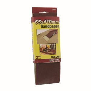 Milescraft - 3/Pk Sanding Belts 65 x 410mm - 120 Grit (SandDevil2.5M) | 1615