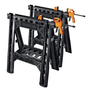 Worx - Clamping Sawhorses + Bar Clamps - Twin Set | WX065