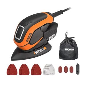 Worx - Corded Mouse Sander + 22 Piece Accessory Kit - 65W | WX648.2