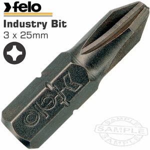 Felo PHILLIPS No. 3 x 25mm Insert Bit (Bulk) | FEL02203017