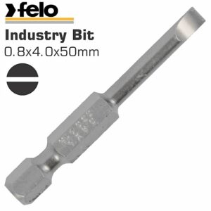 Felo SLOTTED 0.8 x 4.0 x 50mm PWR Insert Bit (Bulk) | FEL03041510