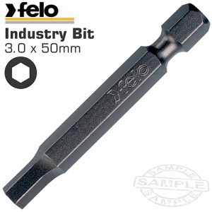 Felo HEX No. 3.0 x 50mm Insert Bit (Bulk) | FEL03430510