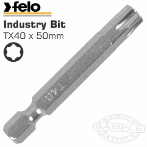 Felo TORX No. 40 x 50mm PWR Insert Bit (Bulk) | FEL03640510