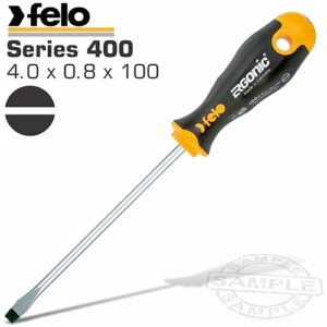 Felo 400 SLOTTED 4.0 x 0.8 x 100mm Ergonic Screwdriver | FEL40004310