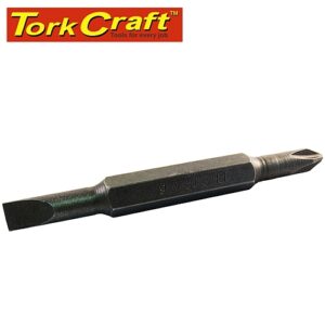 Tork Craft Repl. Insert Bit - 75mm x PHILLIPS No. 2 & SL 1/4 for KT2677 Double-Ended | KT2677-1
