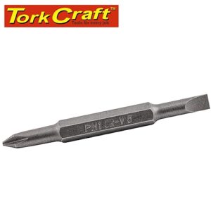 Tork Craft Repl. Insert Bit - 65mm x PHILLIPS No. 1 & SL 3/16 for KT2677 Double-Ended | KT2677-2