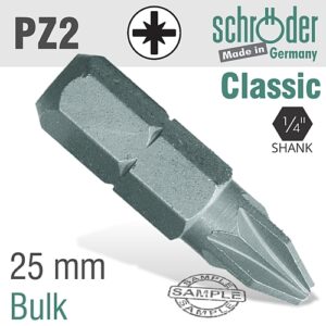 Schroder PZ No. 2 x 25mm Insert Bit | SC20129