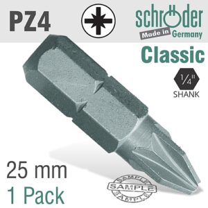 Schroder PZ No. 4 x 32mm Insert Bit | SC20141