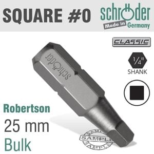 Schroder ROBERTSON No. 0 x 25mm Insert Insert Bit | SC21409