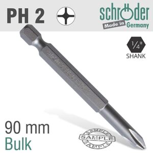 Schroder PH No. 2 x 90mm Power Insert Bit (Bulk) | SC23089