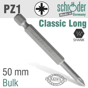 Schroder PZ No. 1 x 50mm Power Insert Bit | SC23119