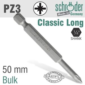Schroder PZ No. 3 x 50mm Power Insert Bit | SC23139