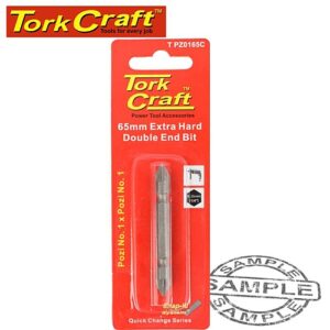 Tork Craft POZI No. 1 & POZI No. 1 x 65mm PWR Insert Bit Double-Ended | T PZ0165C