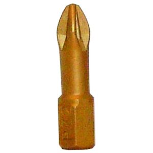 Tork Craft POZI No. 2 x 25mm Torsion Insert Bit (Titanium Coated) | T PZ0225TINB