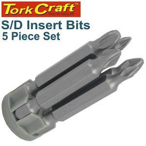 Tork Craft 5Pc POZI & PHILLIPS 50mm PWR Insert Bit Set | T SC50005C