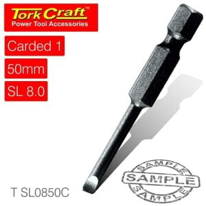 Tork Craft SLOTTED 8.0 x 50mm PWR Insert Bit | T SL0850C