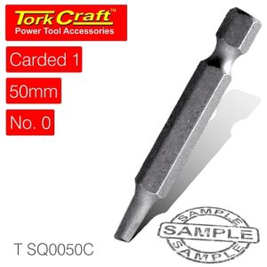 Tork Craft ROBERTSON No. 0 x 50mm PWR Insert Bit | T SQ0050C