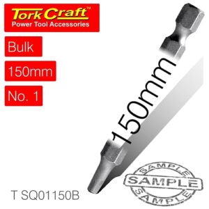 Tork Craft ROBERTSON No. 1 x 150mm PWR Insert Bit (Bulk) | T SQ01150B