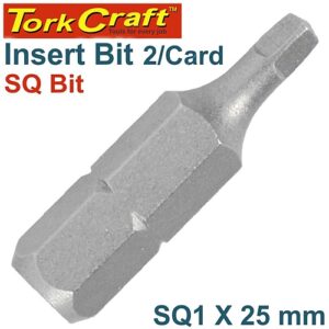 Tork Craft 2/Pk ROBERTSON No. 1 x 25mm Insert Bit | T SQ0125C