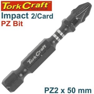 Tork Craft 2/Pk POZI No. 2 x 50mm Impact Power Insert Bit | TCIPZ0250C