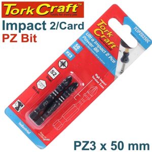 Tork Craft 2/Pk POZI No. 3 x 50mm Impact Power Insert Bit | TCIPZ0350C