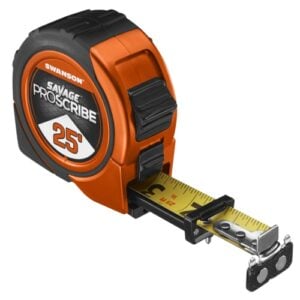 Swanson 8M Savage Proscribe Tape Measure, Magnetic Tip (Metric) | SVPS8MIM