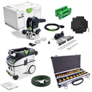 Festool Router OF 1010 REBQ-Plus + CTL 26 E CLEANTEC Mobile Dust Extractor + Accessories