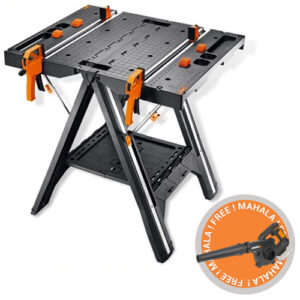 Worx Pegasus Multi-Function Work Table & Sawhorse + FREE 20V Workshop & Jobsite Blower (Bare Tool)